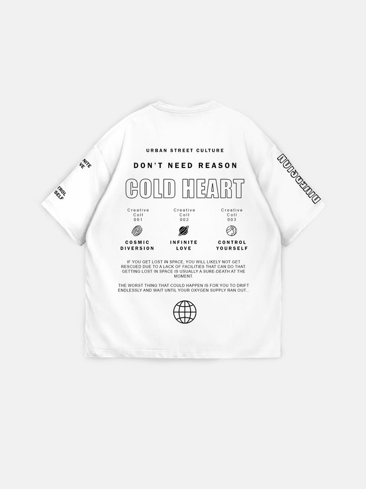 Oversize Cold Heart T-Shirt - Ecru