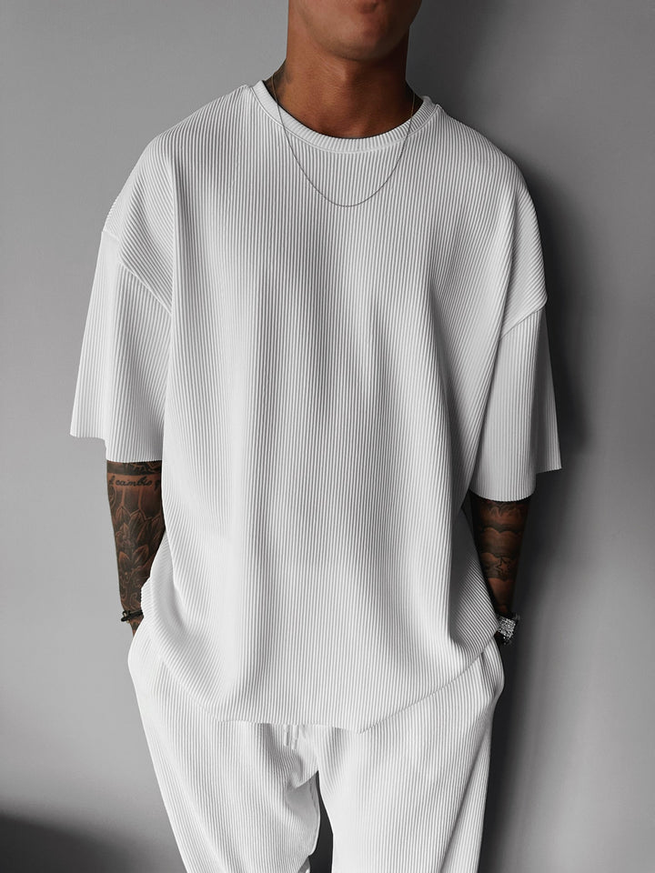 Oversize Cord Tee - Biały