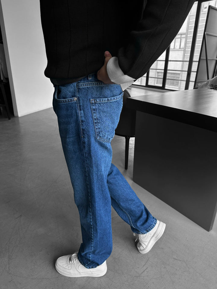 Baggy Jeans - Ciemnoniebieskie