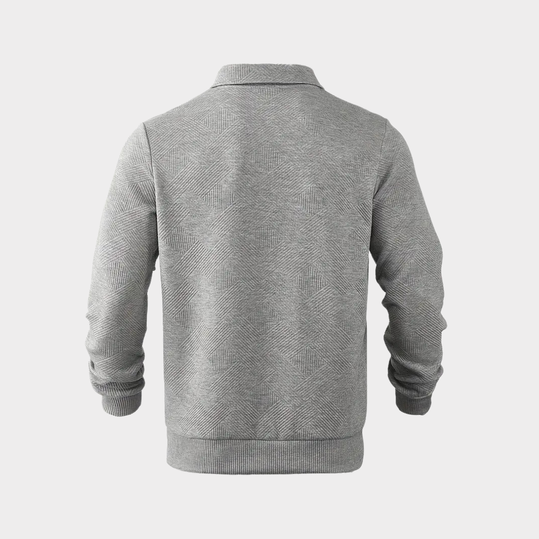Fakturowany zamek 1/2 sweter