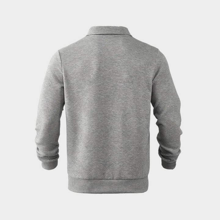 Fakturowany zamek 1/2 sweter