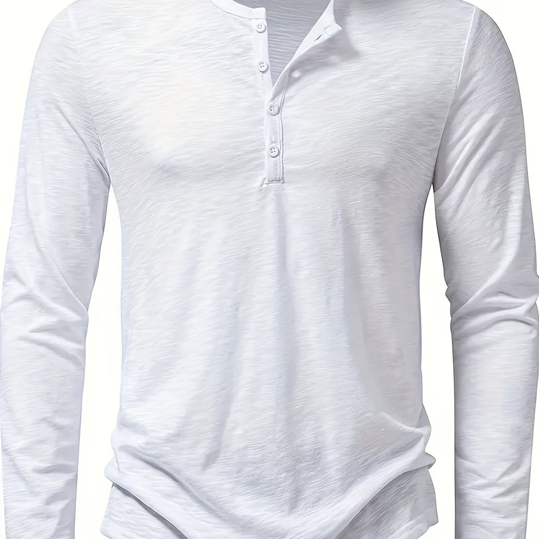 Klasyczny Button-Placket Henley
