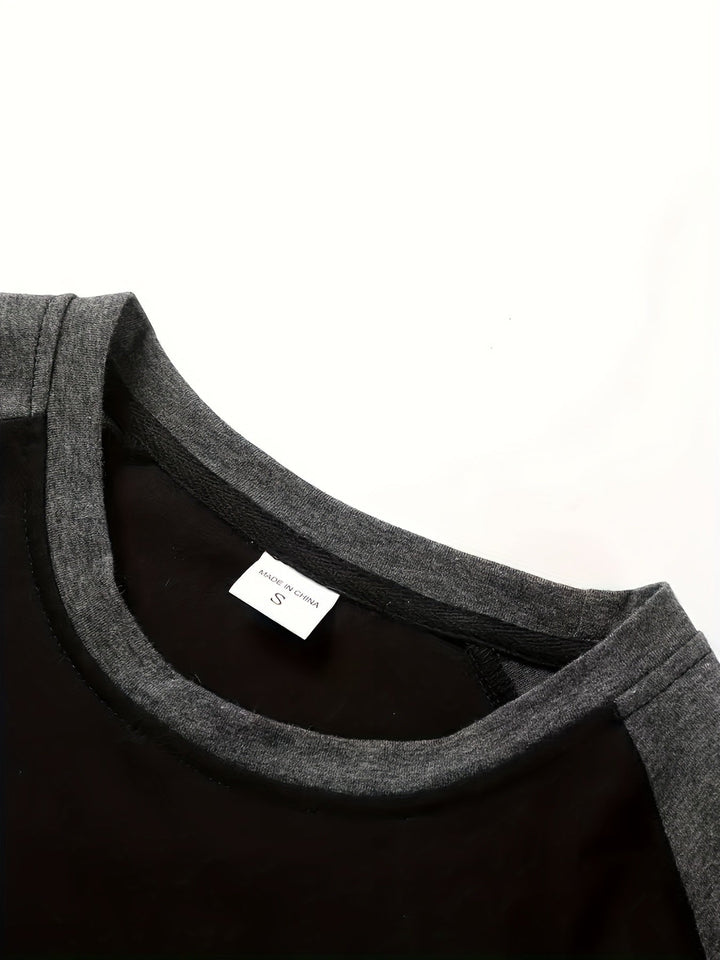 Two-Tone Raglan długi-rękaw top