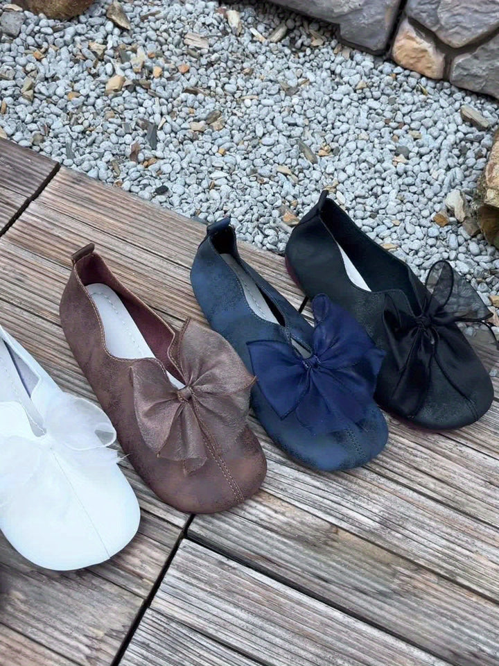 Bow-Accent wsuwane baleriny