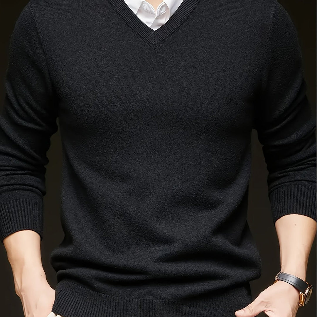 Elegancki sweter z dekoltem V