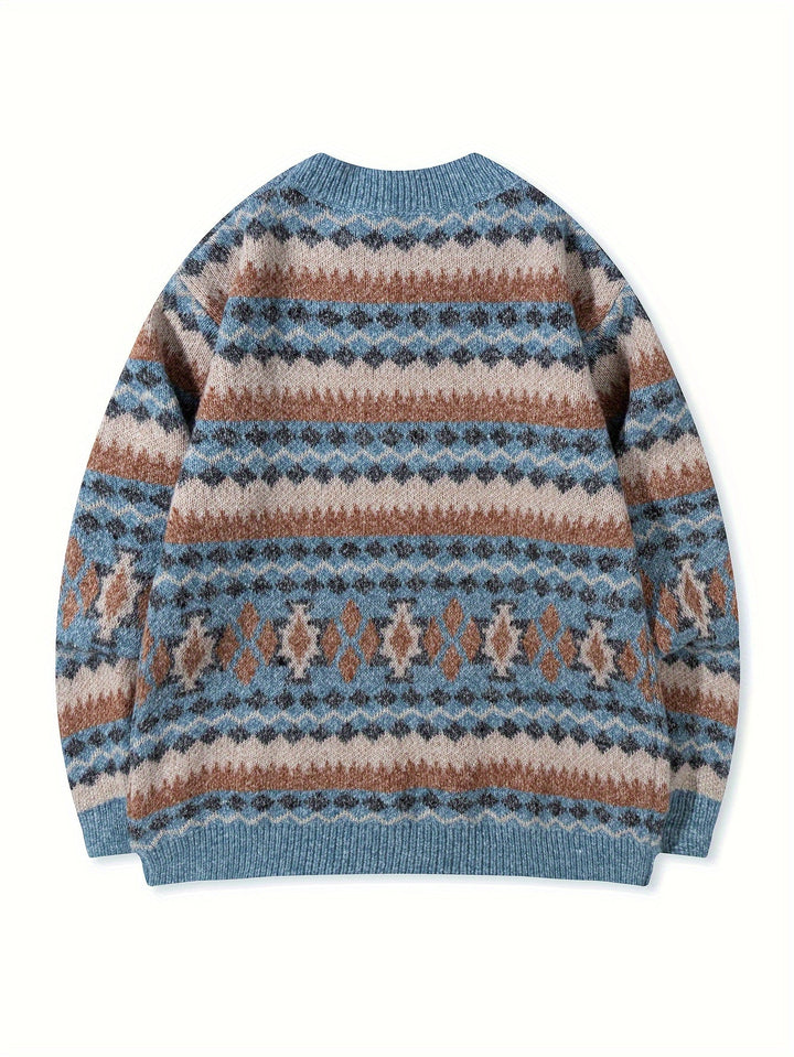 Tradycyjny wzorzysty sweter
