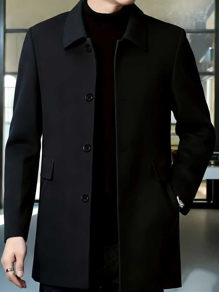 Elegancki Single-Breasted Overcoat