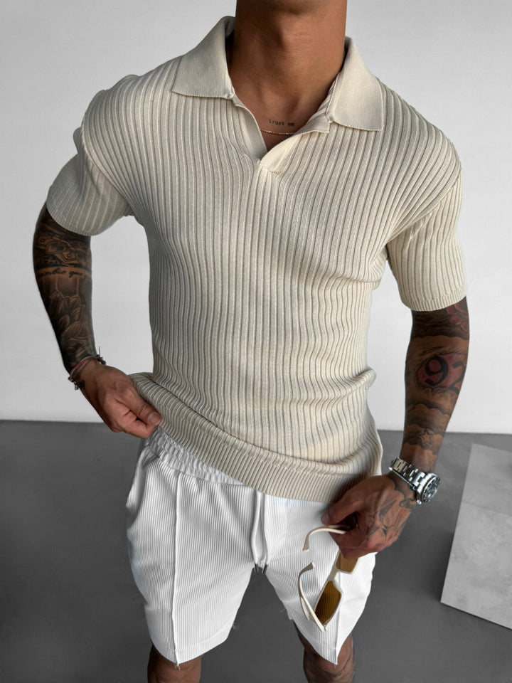 Koszulka polo Slim Fit - Beżowa