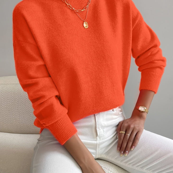 Elegancki imitacja szyja sweter