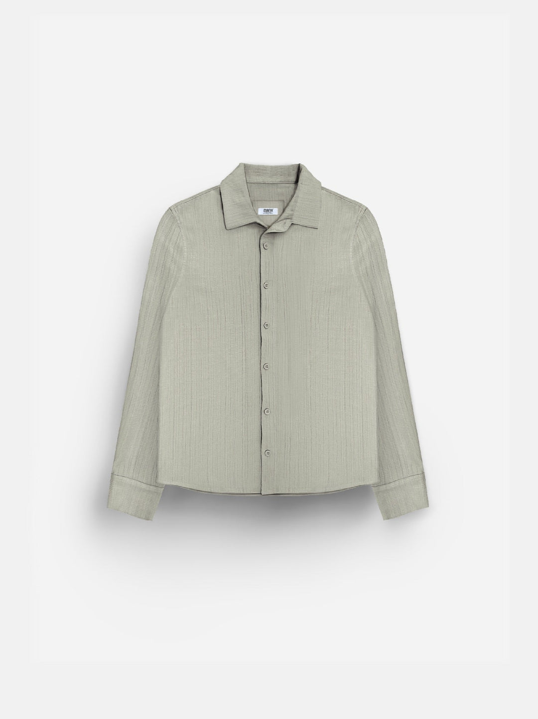 Koszula w regularnym kroju z plisami - Kamień