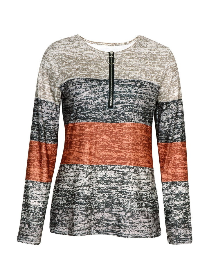 Colorblock zamek 1/4 top