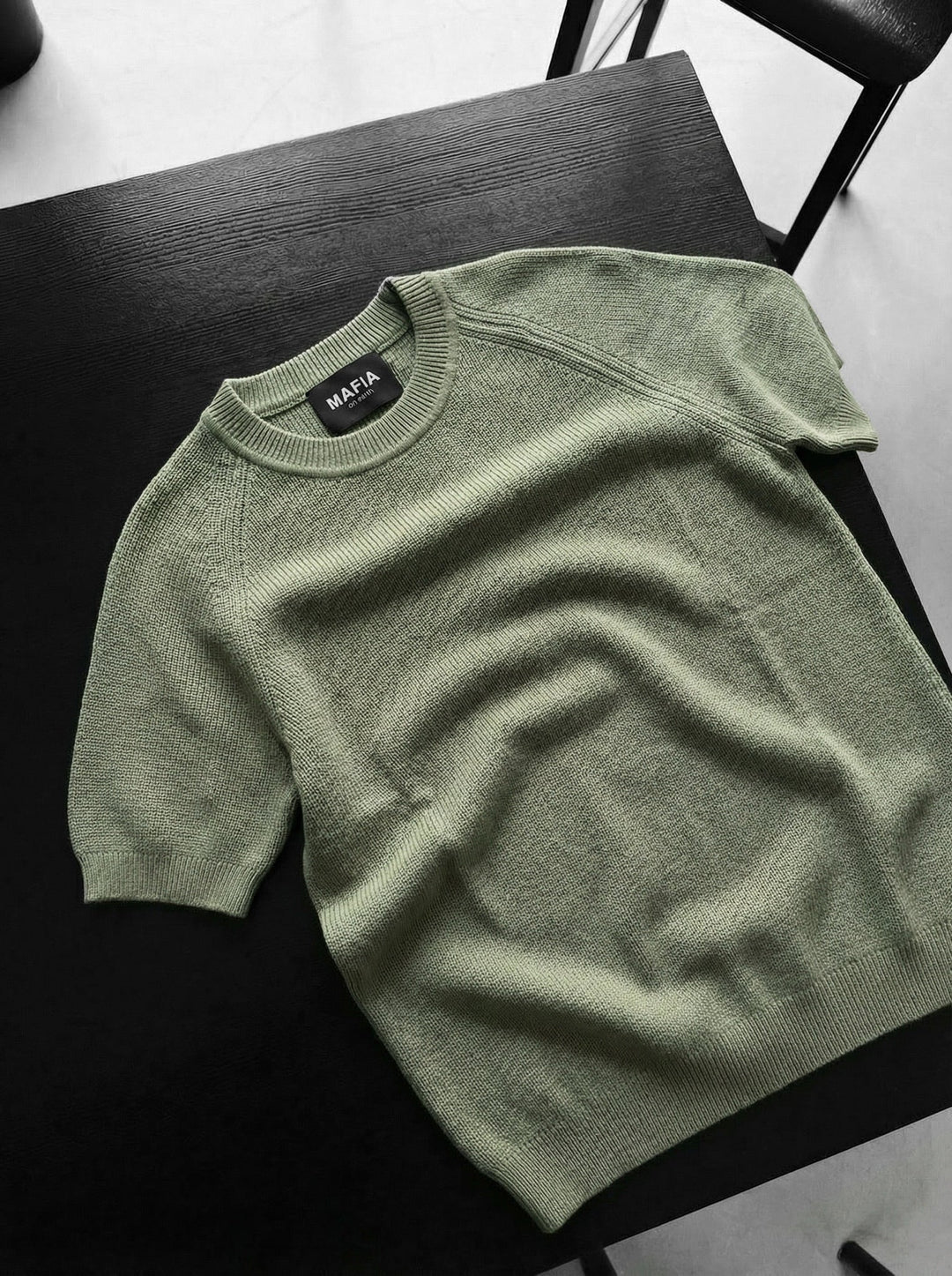 T-shirt Slim Fit - Miętowy