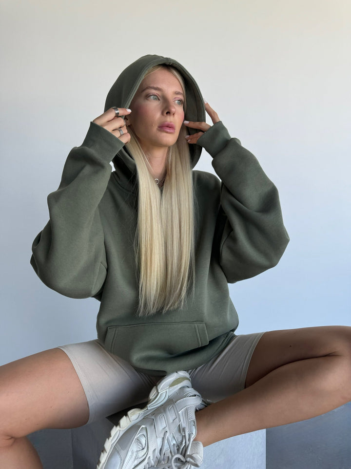 Oversize Basic Hoodie - Czterolistna Koniczyna