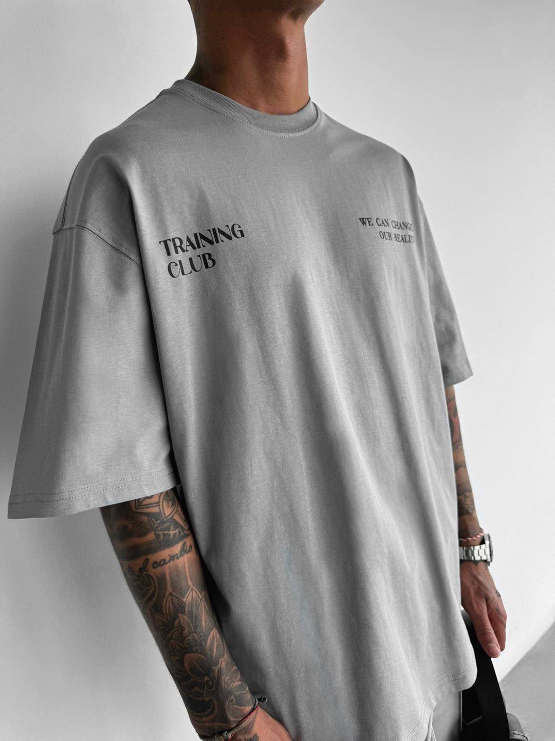 Koszulka treningowa Oversize - Szara