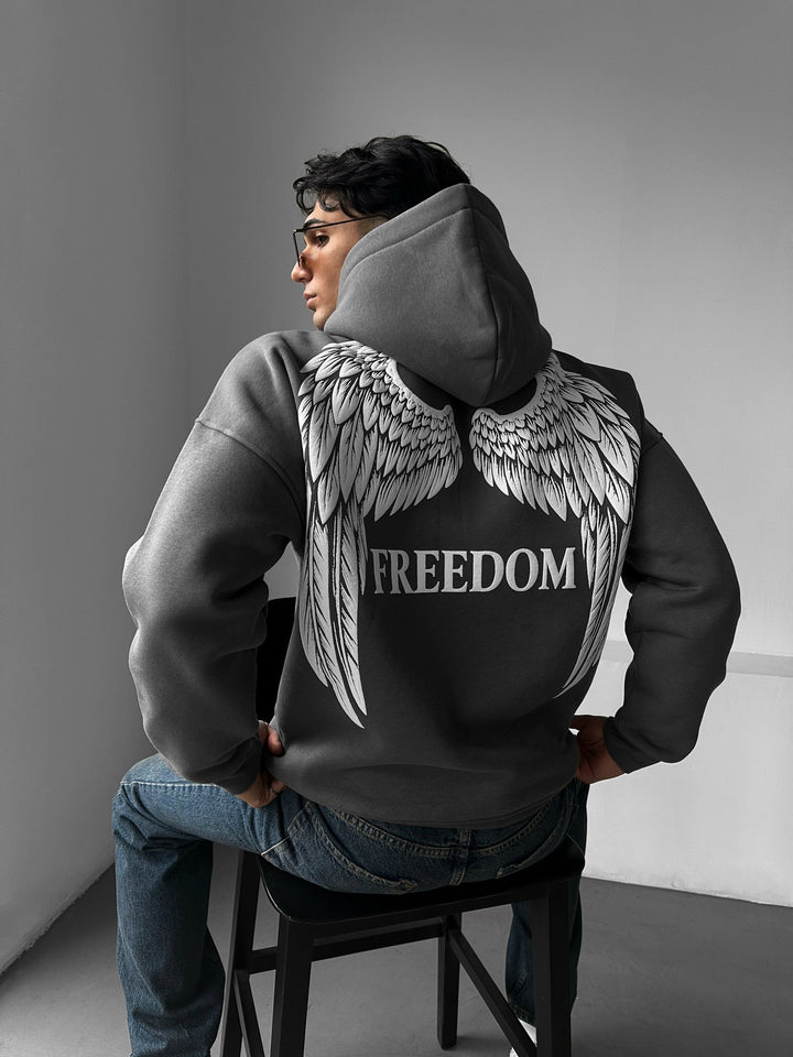 Oversize Freedom Hoodie - Antracyt