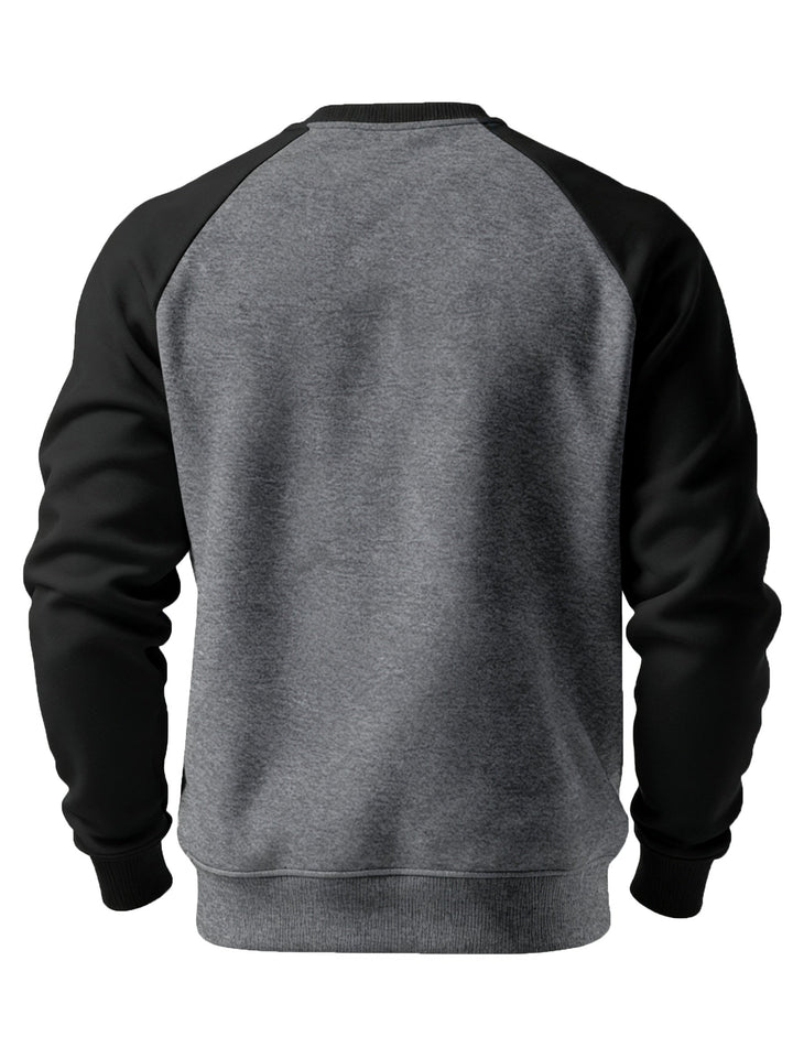 Klasyczny Raglan bluza z okrągłym dekoltem