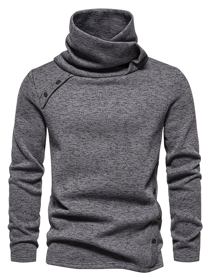 Luźny kołnierz Button-Up sweter