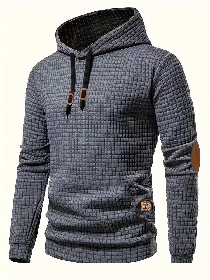Fakturowany bluza z kapturem