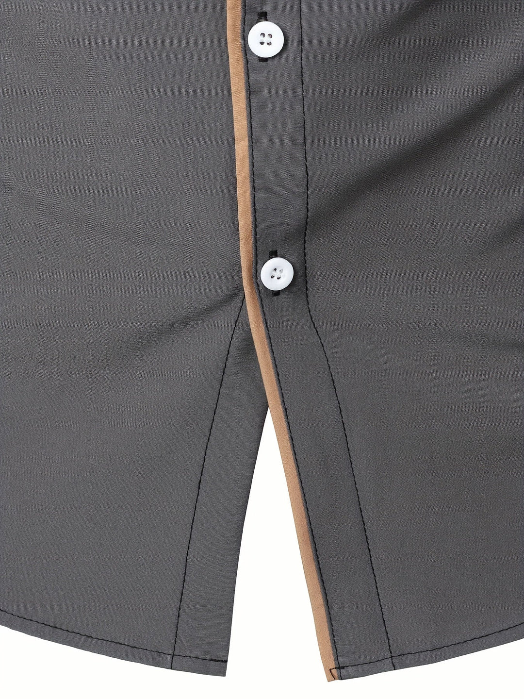 Contrast-Trim koszula z długim rękawem