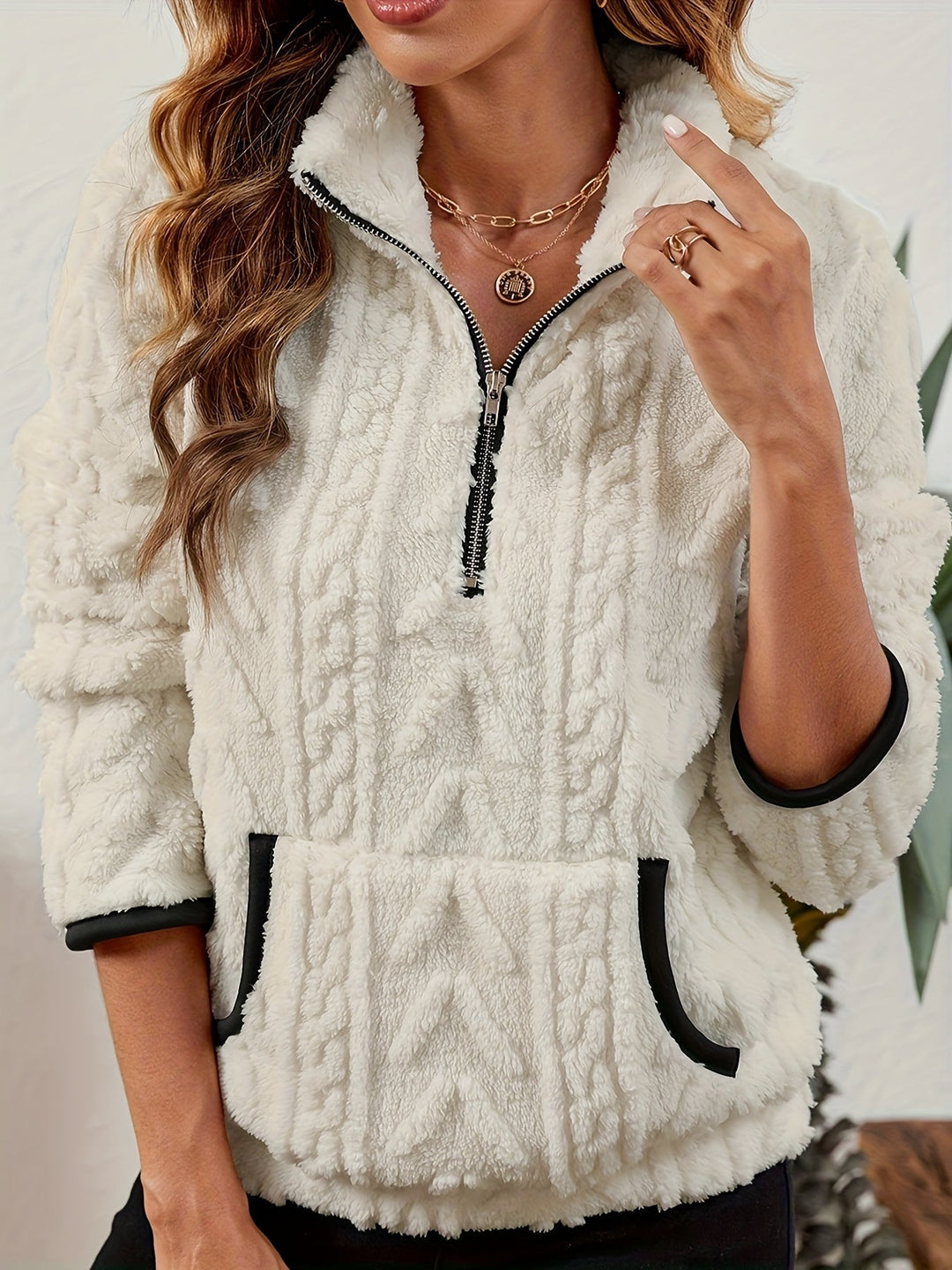 Przytulny zamek 1/2 sweter
