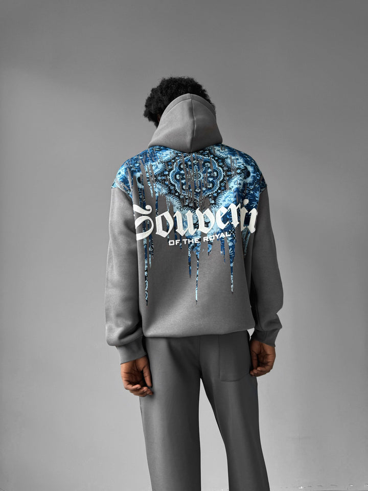 Oversize Pamiątkowy Hoodie - Antracyt