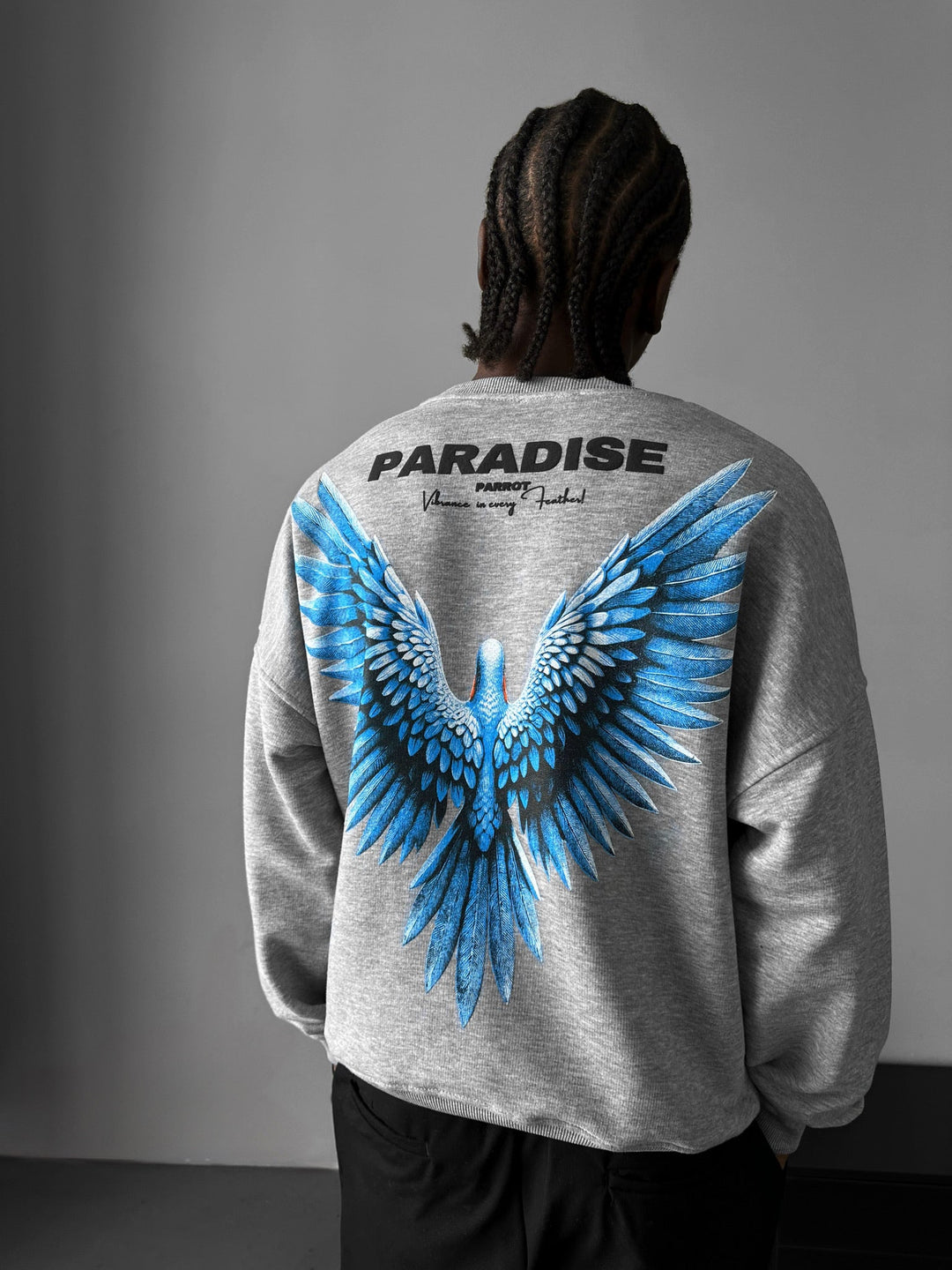 Sweter Oversize Paradise - Szary Melanż