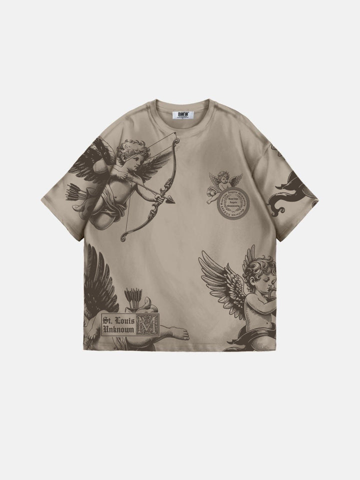 T-Shirt Oversize Guardian Angels - Beżowy