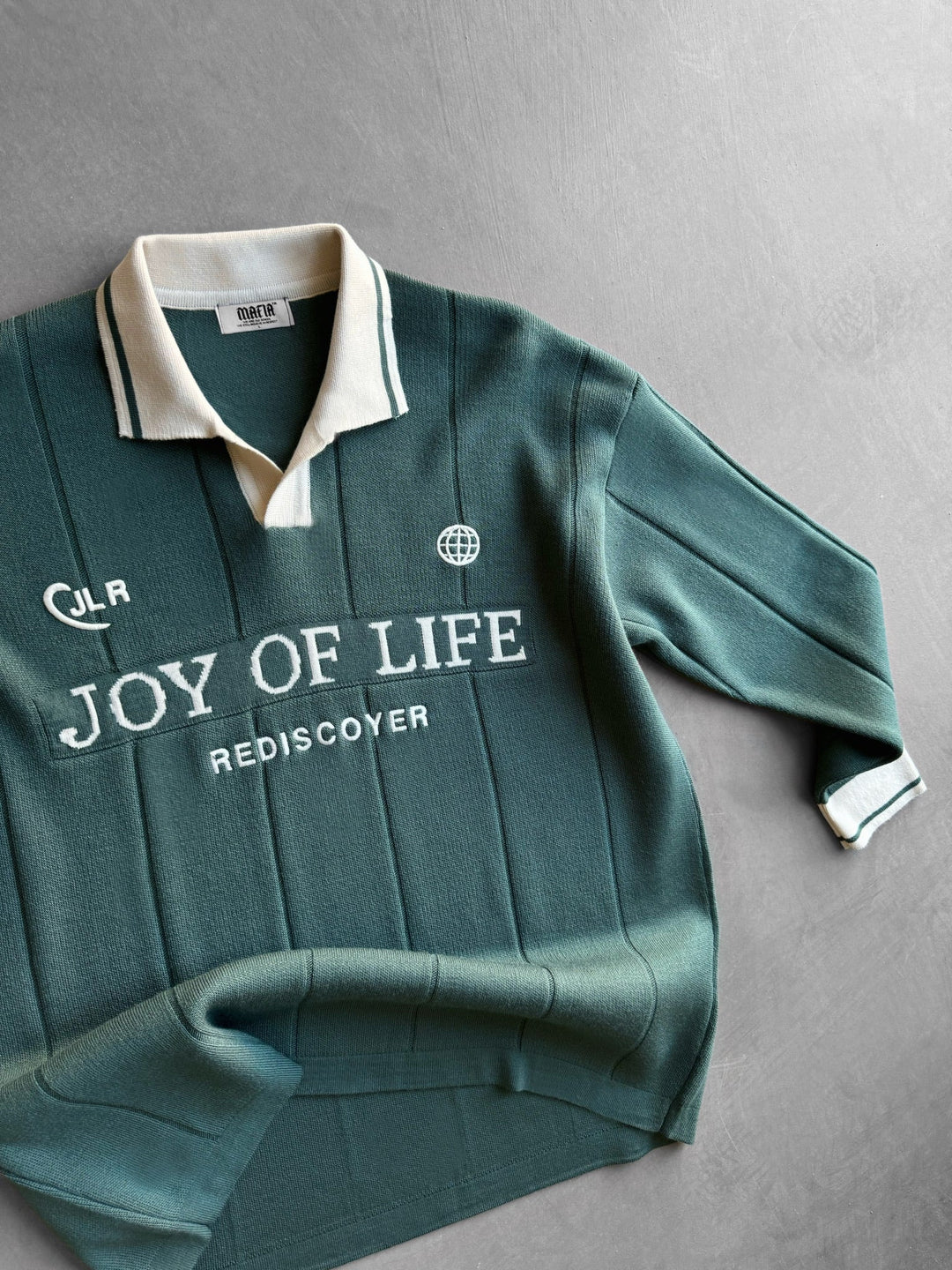 Luźny Sweter Polo JLR - Petrol