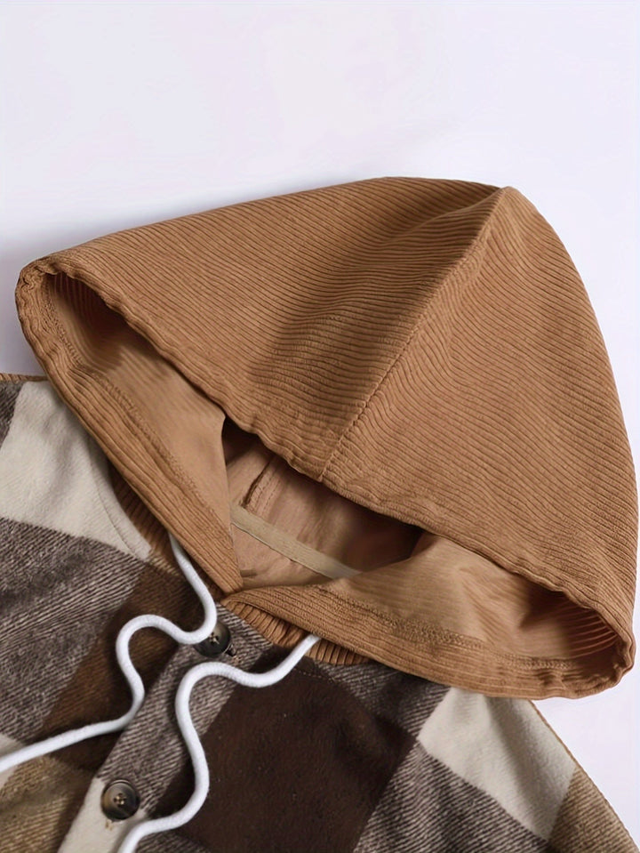 W kratę z kapturem Overshirt kurtka