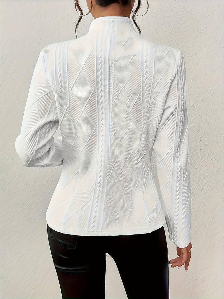 Waist-Defining fakturowany marynarka