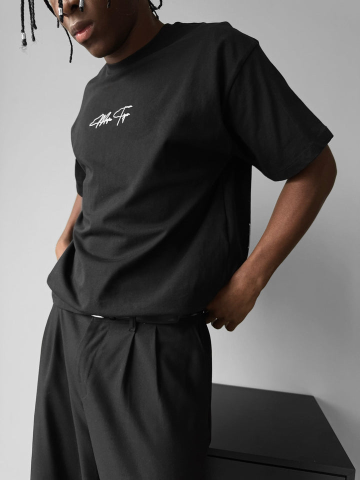 Oversize "Kämpfe mit Stil" T-shirt - Czarny