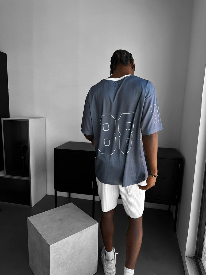 Oversize Varsity Mafia T-Shirt - Antracyt