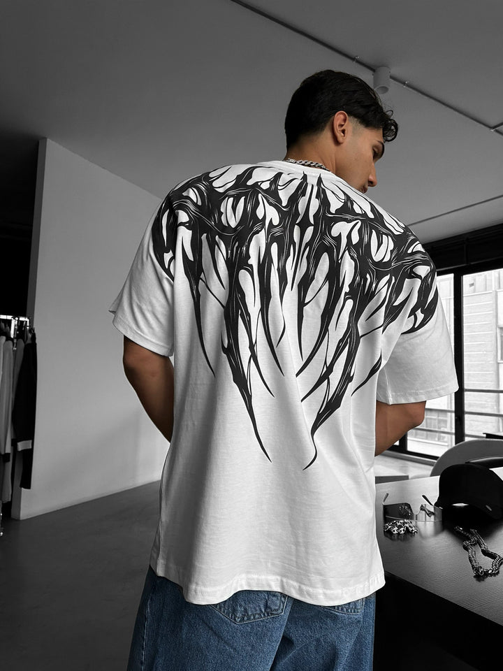 T-shirt Oversize Tribal - Ecru