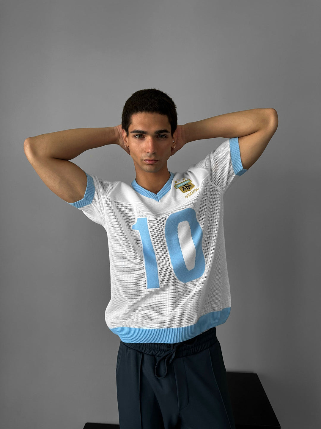 Oversize T-shirt Argentyński - Biały