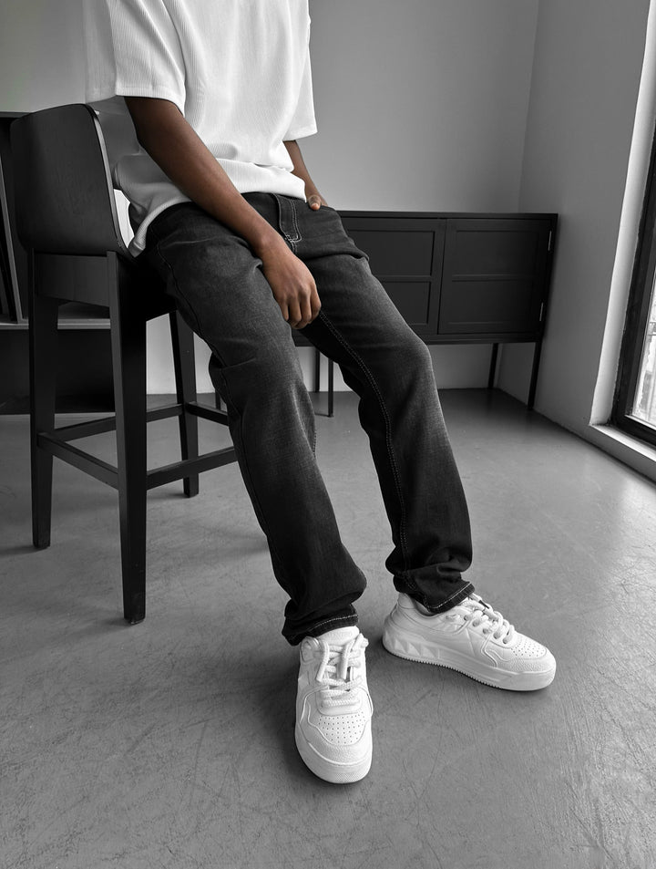 Jeansy Regular Fit Prane - Czarny