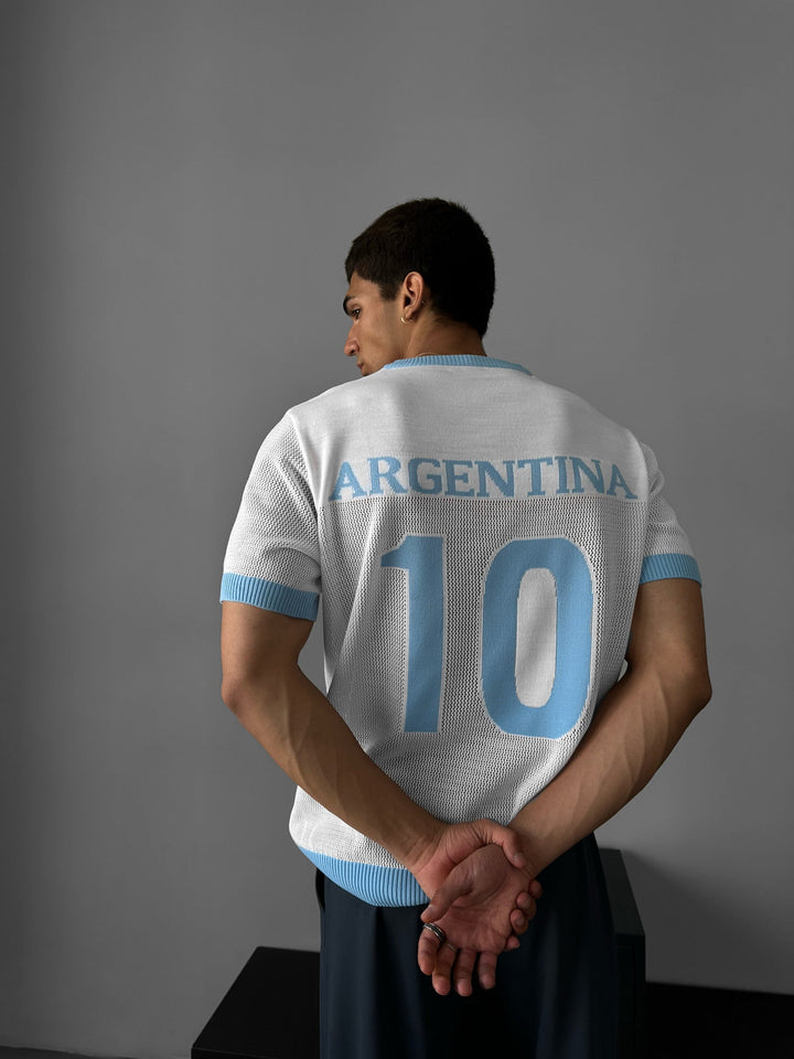 Oversize T-shirt Argentyński - Biały