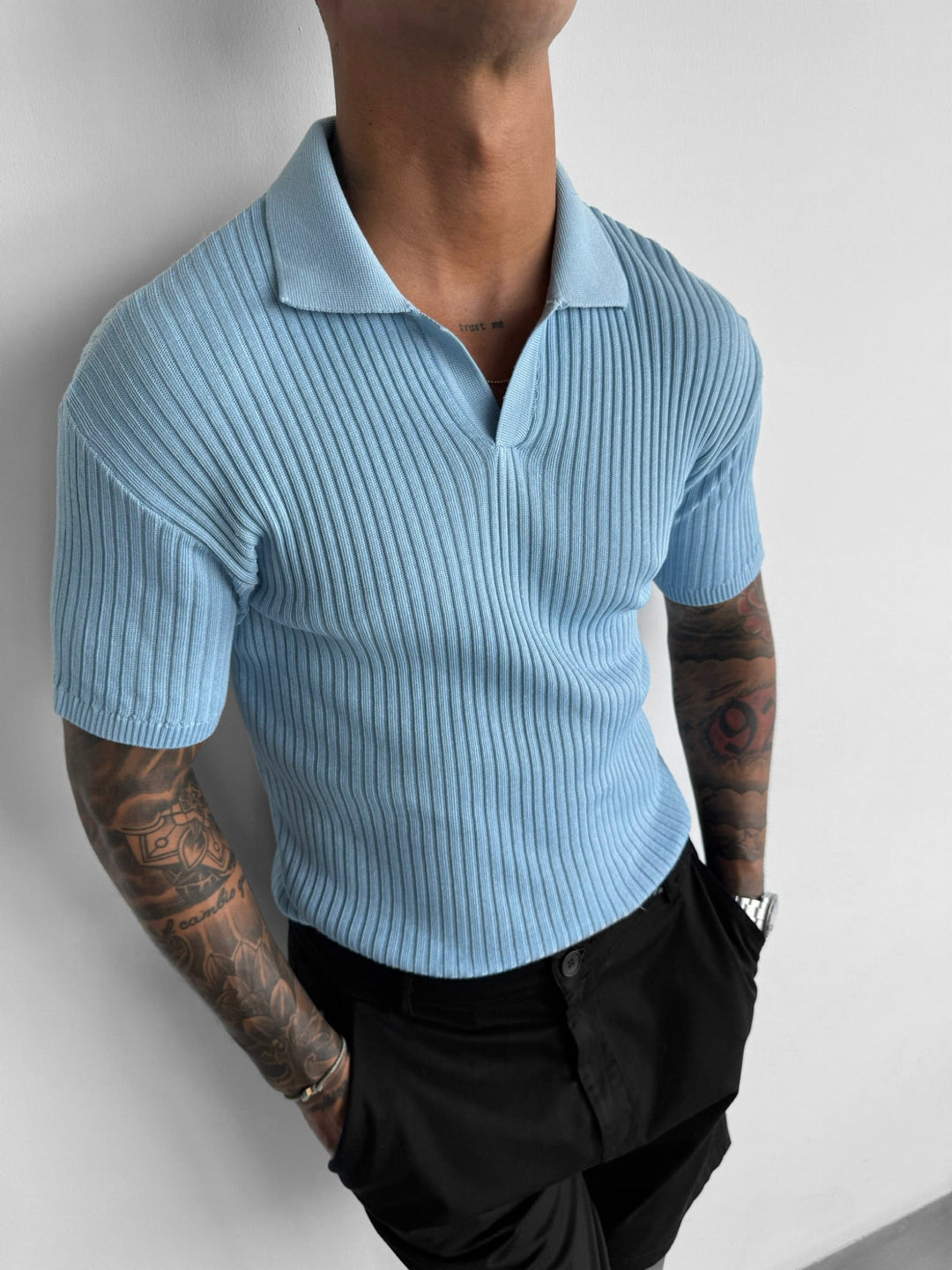 Koszulka Polo Slim Fit - Babyblue