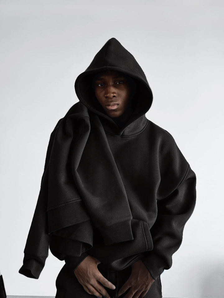 Oversize Basic Hoodie - Czarny