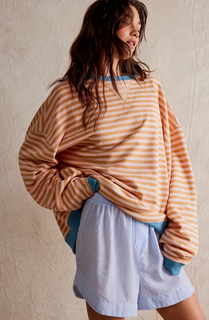 W paski Round-Neck sweter