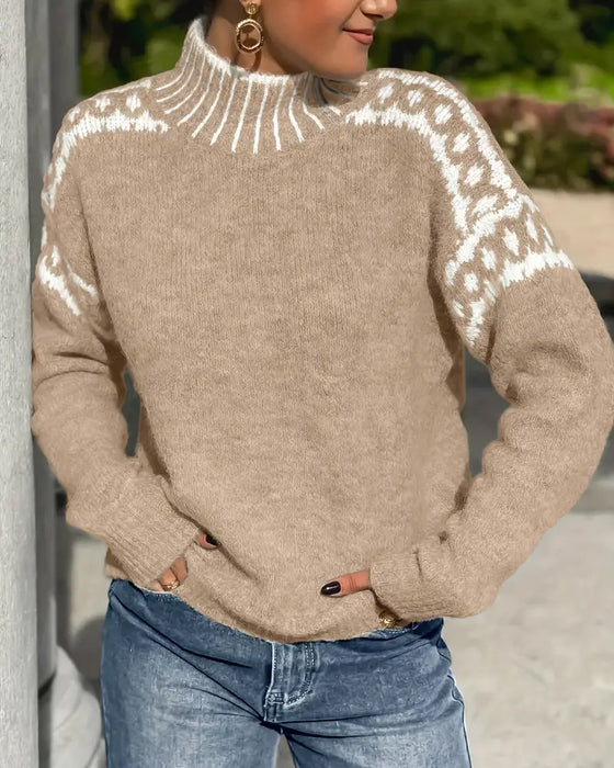 Przytulny wzorzysty sweter