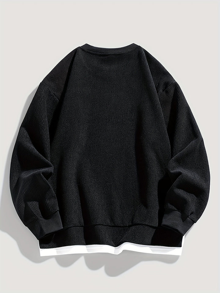 Layered okrągły dekolt bluza