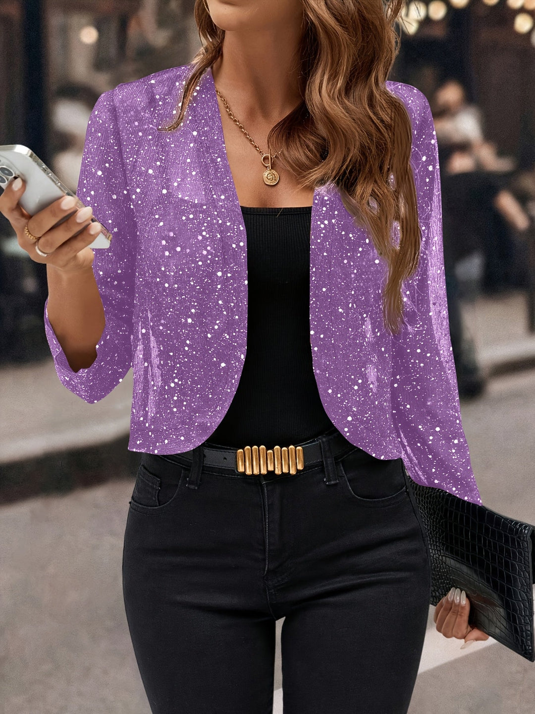 Shimmer Cropped kurtka