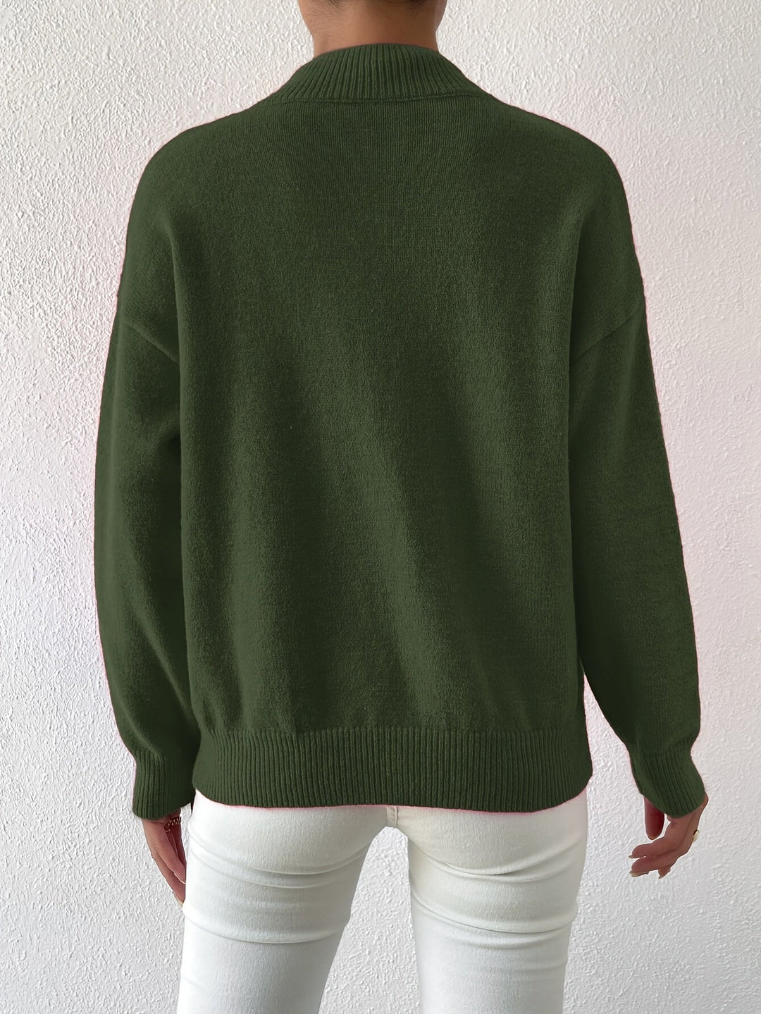 Elegancki imitacja szyja sweter