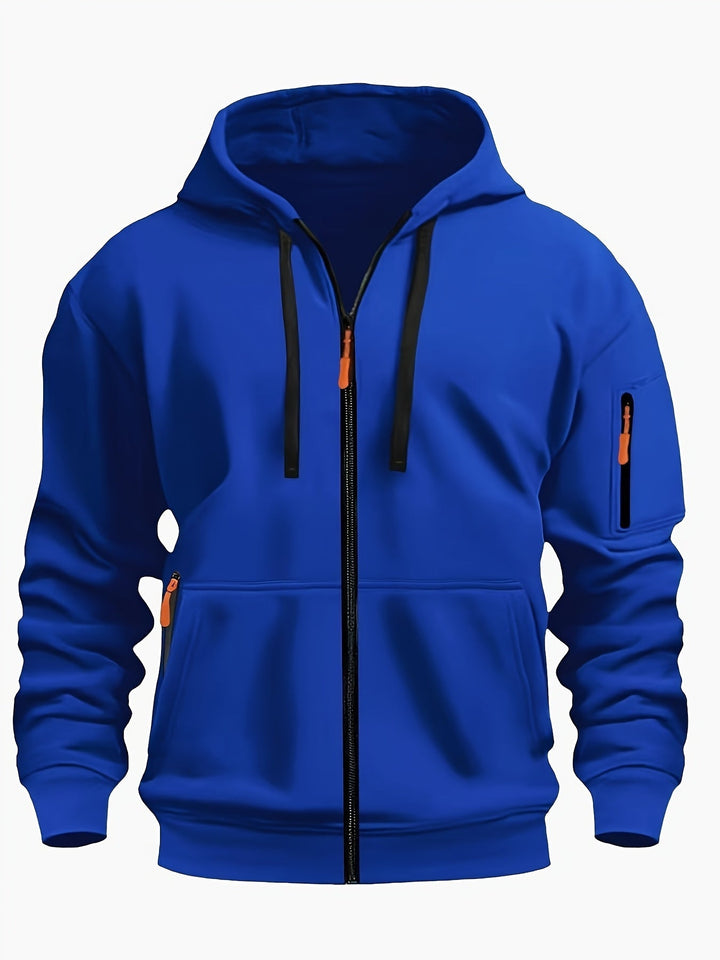 Codzienny Zip-Up bluza z kapturem