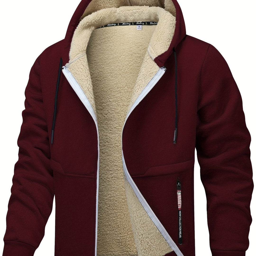 Przytulny z kapturem Zip-Up kurtka