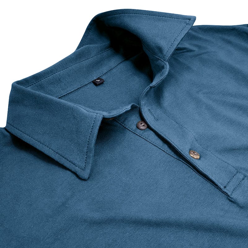 Stylowy wysokiej jakości długi-rękaw polo