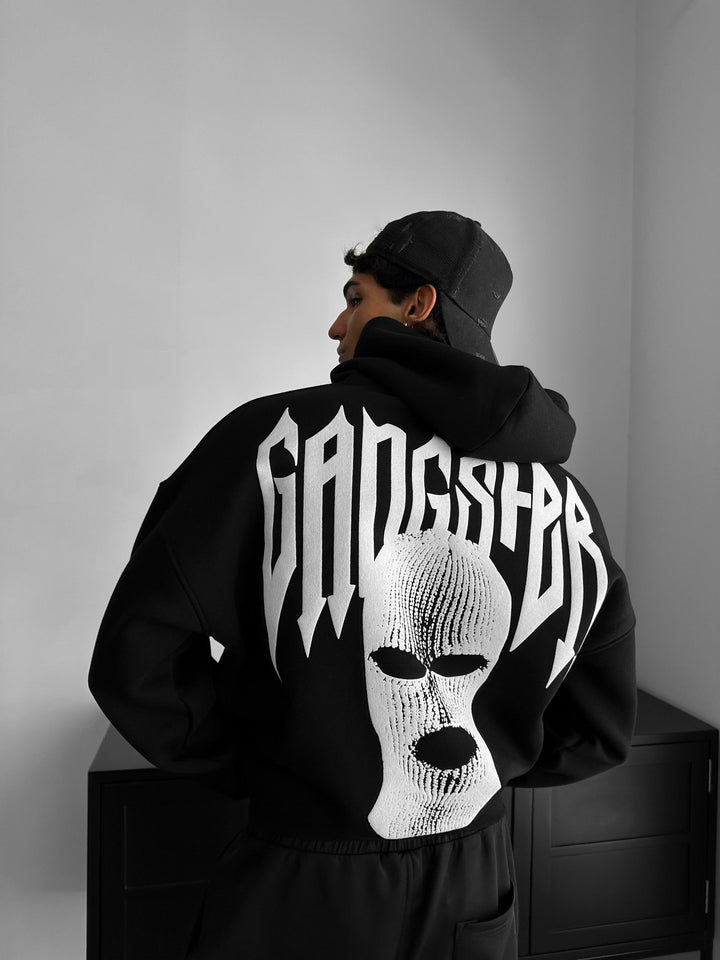 Oversize Gangster Hoodie - Czarny