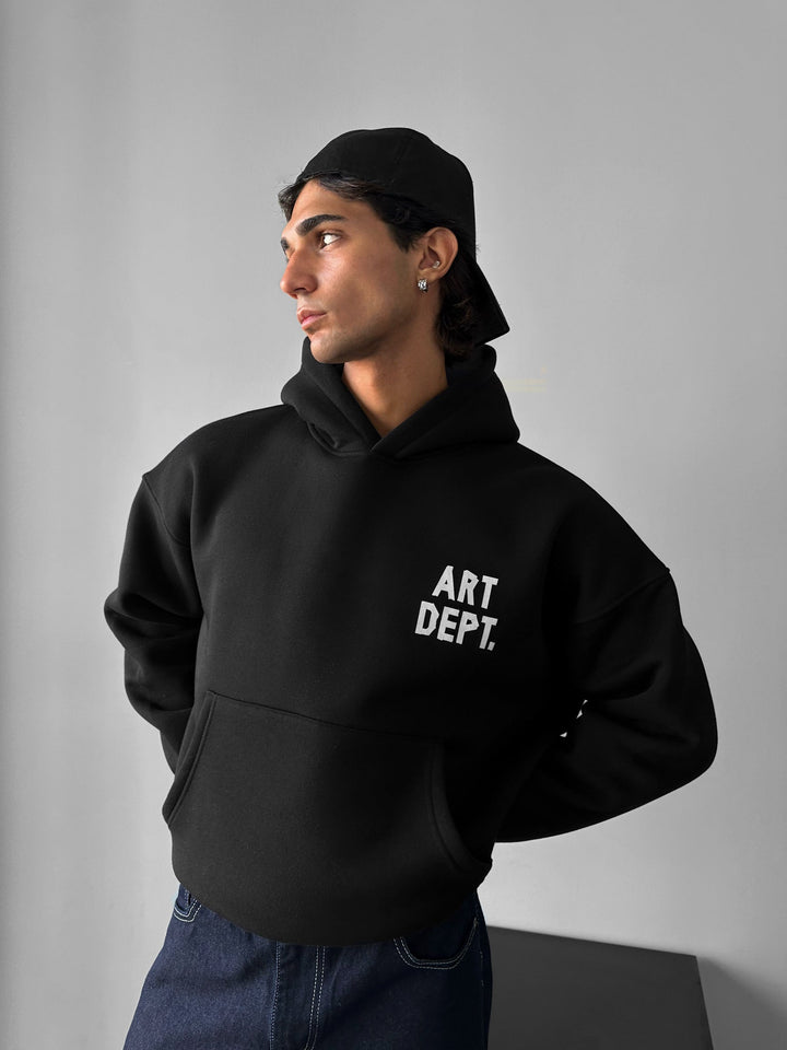 Oversize Art Dept. Hoodie - Czarny