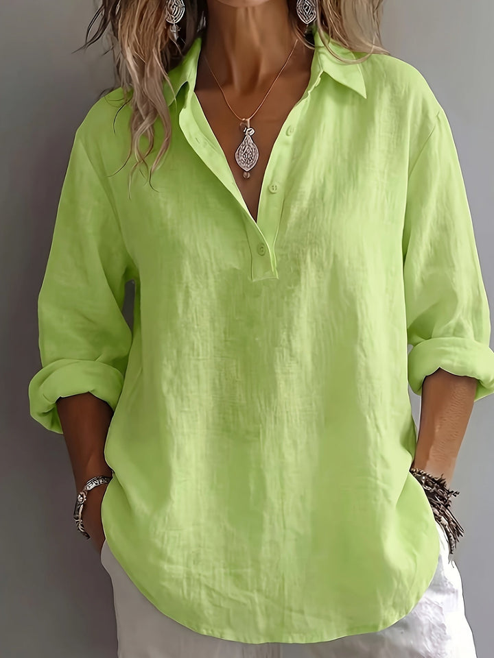 Swobodny z kołnierzem bluzka