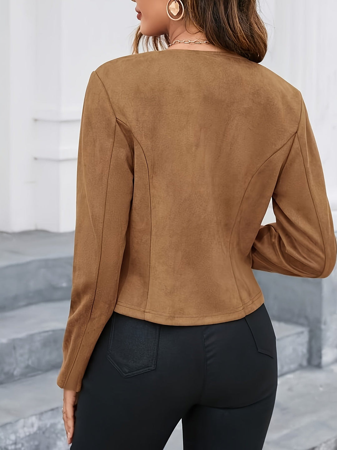 Elegancki Cropped kurtka